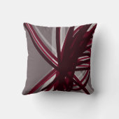 グレーブルゴーニュ芸術的抽象芸術リボン クッション (裏面)