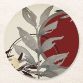 グレーブルゴーニュ&クリー芸術的ム抽象芸術水彩 ラウンドペーパーコースター (正面)