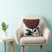 グレーブルゴーニュ&ブラックウォーター葉カラー クッション (椅子)