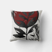 グレーブルゴーニュ&ブラックウォーター葉カラー クッション (裏面)