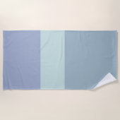 グレーブルーとグリーンストライプビーチタオル ビーチタオル (正面)