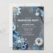 グレーブルーギアエンジニアリング卒業写真 招待状 (正面)