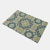 グレーブルーグリーンチューペベージュブラウントライバルアート ドアマット (アングル)