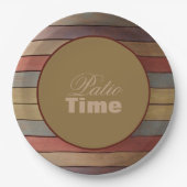 グレーブルーグリーン金ゴールド ペーパープレート (正面)