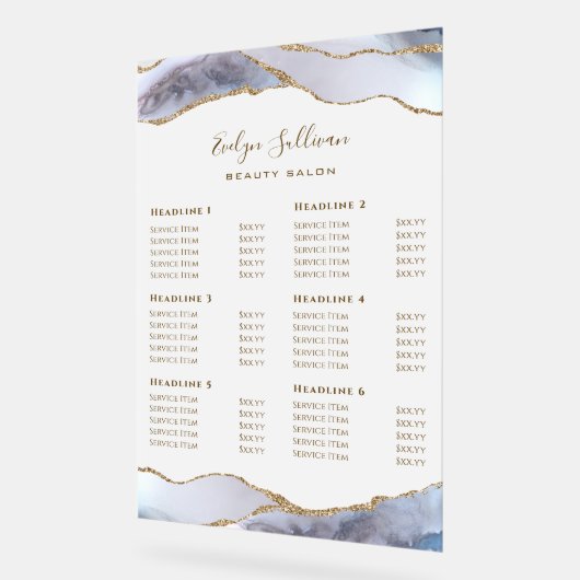 グレーブルーゲート価格表 アクリルサイン (傾斜)