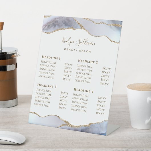 グレーブルーゲート美しいサロン価格表 台座サイン (インサイチュ)