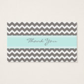 グレーブルーシェブロン結婚式の引き出物ラベル (裏面)