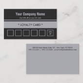 グレーブルーシンプル縁ど6パンチ ロイヤリティカード (正面/裏面)