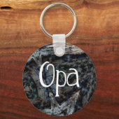 グレーブルースブラウンオパ キーホルダー (正面)