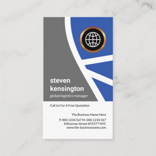 グレーブルートポグラフィールート物流輸送 名刺 (正面)