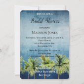 グレーブルートロピカルパームツリーズブライダルシャワー 招待状 (正面)