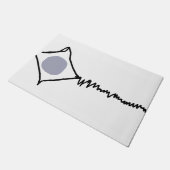 グレーブルードット折れた凧 ドアマット (アングル)