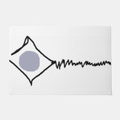 グレーブルードット折れた凧 ドアマット (正面)