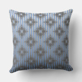 グレーブルーハリウストライプのッドリージェンシーパターン アウトドアクッション (裏面)