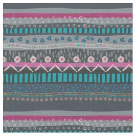 グレーブルーフローラトバルプリント布 ファブリック