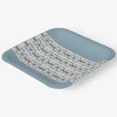 グレーブルーフローラ ペーパープレート (傾斜あり)