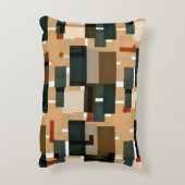 グレーブルーブラウンストライプの アクセントクッション (裏面(縦))