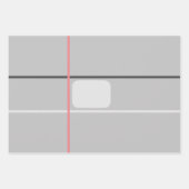 グレーブルーベージュストライプシグネチャーカード ラッピングペーパーシート (正面)