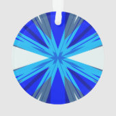 グレーブルーホワイトウィンタークリスマススタースノーフレーク オーナメント (裏面)