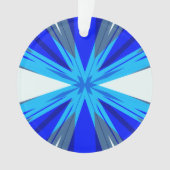 グレーブルーホワイトウィンタークリスマススタースノーフレーク オーナメント (正面)