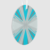 グレーブルーホワイトウィンタークリスマススノーフレークスター オーナメント (正面)