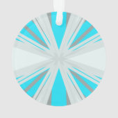 グレーブルーホワイトウィンタークリスマススノーフレークスター オーナメント (裏面)