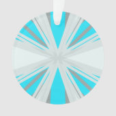 グレーブルーホワイトウィンタークリスマススノーフレークスター オーナメント (正面)