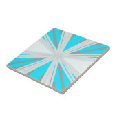 グレーブルーホワイトウィンタークリスマススノーフレークスター タイル (側面)