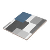 グレーブルーホワイトジオメトリックミニマモダンリスト タイル (側面)