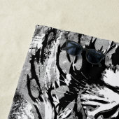 グレーブルーライオンヘッド – ライオカッコいいンビーチタオル ビーチタオル (インサイチュ)