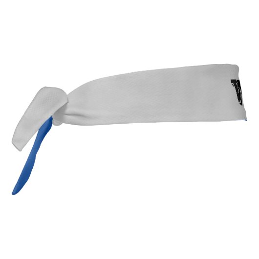 グレーブルー両面カスタムテニスのモノグラム タイヘッドバンド (回転270)