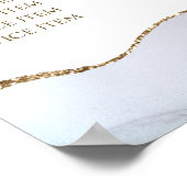 グレーブルー瑪瑙の価格表ポスター ポスター (角)