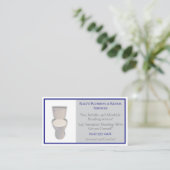 グレーブルー配管設備サービストイレ 名刺 (スタンド正面)