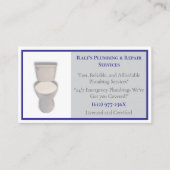 グレーブルー配管設備サービストイレ 名刺 (正面)