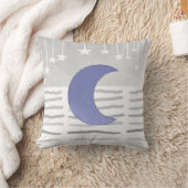グレーブルー ムーン スター クッション (ブランケット)