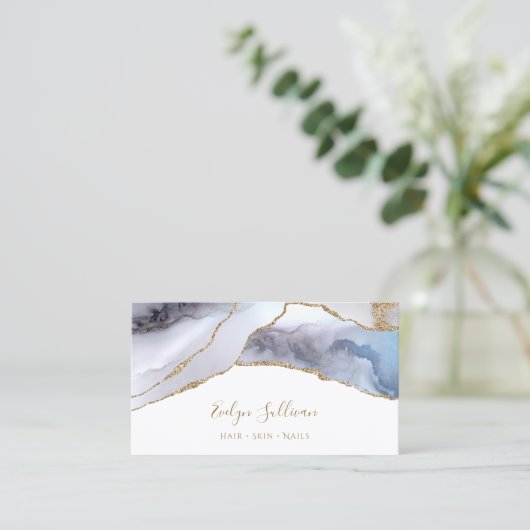 グレーブルーagate名刺 名刺 (スタンド正面)