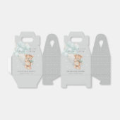 グレーブルーbearly待ちクマ気球ベビーシャワー フェイバーボックス (折り畳みなし)