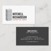 グレーブロックコンクリート建築ビルダ 名刺 (正面/裏面)