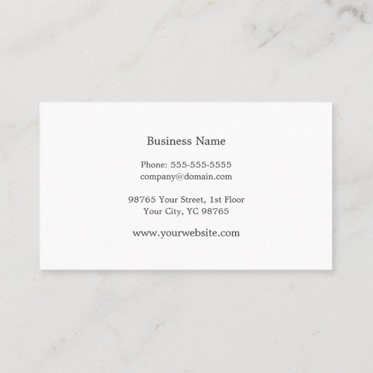 グレーブロンズストライプインテリアデザイエレガントナー 名刺 (裏面)