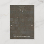 グレーブ素朴ロンズのラインネックレスイヤリングディスプレイ 名刺 (正面)