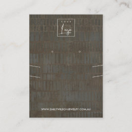 グレーブ素朴ロンズのラインネックレスイヤリングディスプレイ 名刺