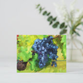グレープかわいらし抽象芸術水彩絵札 ポストカード (スタンド正面)