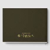 グレープつる植物と金ゴールド結婚フレームのゲストブック ゲストブック (裏面)