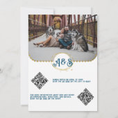 グレープつる植物素朴ワイナリーカントリーシ結婚ック 招待状 (裏面)