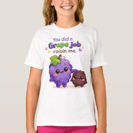 グレープで育ててくれてありがとう パパのためのおもしろデザイン Tシャツ