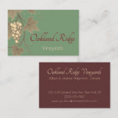 グレープエレガントつる植物ヴィネヤードワイナリースクエア 名刺 (正面/裏面)