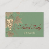 グレープエレガントつる植物ヴィネヤードワイナリースクエア 名刺 (正面)