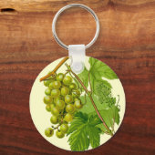 グレープオンつる植物ボタニカルスケッチキーチェーン キーホルダー (正面)