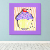 グレープカップケーキギャラリーキャンバスプリント キャンバスプリント (インサイチュ (ウッドフロア))