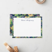 グレープカラフルパターン名個人 ノートカード (正面/裏面インサイチュ)